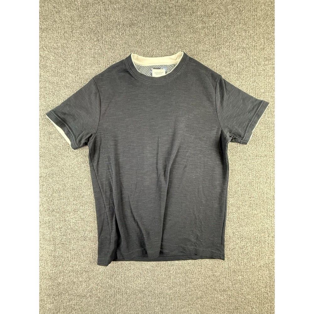Cactus Man Shirt Mens Large Gray Ringer Slub Knit Crewneck T-Shirt Tee